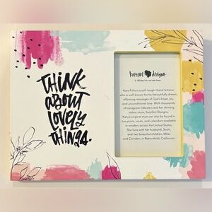 Multicolor Inspirational Frame - Think About Lovely Things